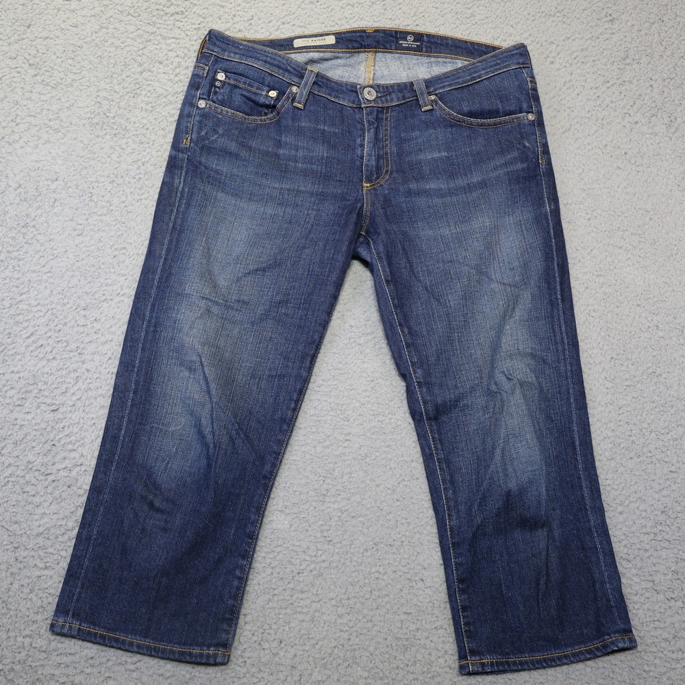 AG Adriano Goldschmied The Maiden Cigarette Crop‎ Jeans Dark Wash Sz 29 Made USA